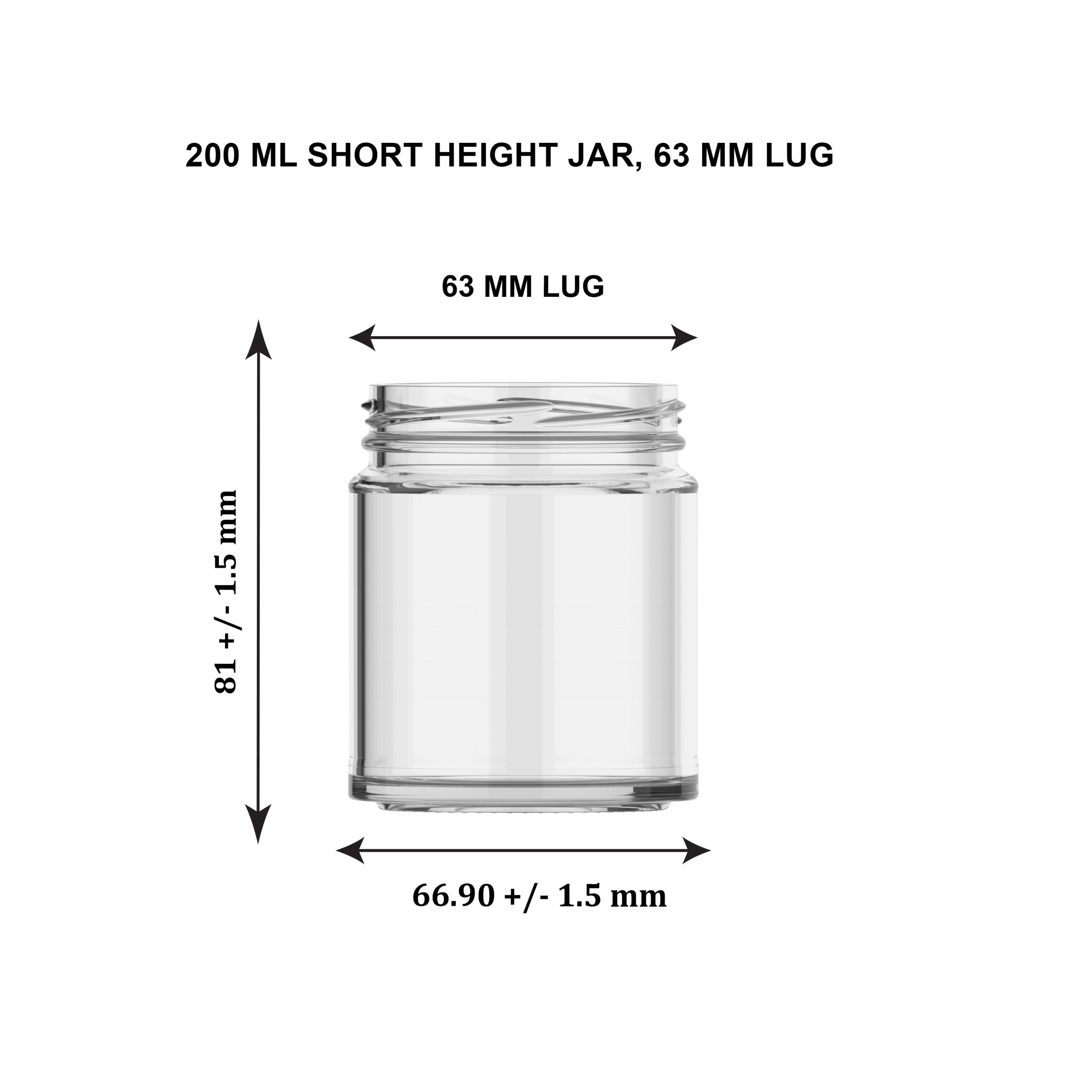 200 ML SHORT HEIGHT BOTTLE 63MM - Image 2