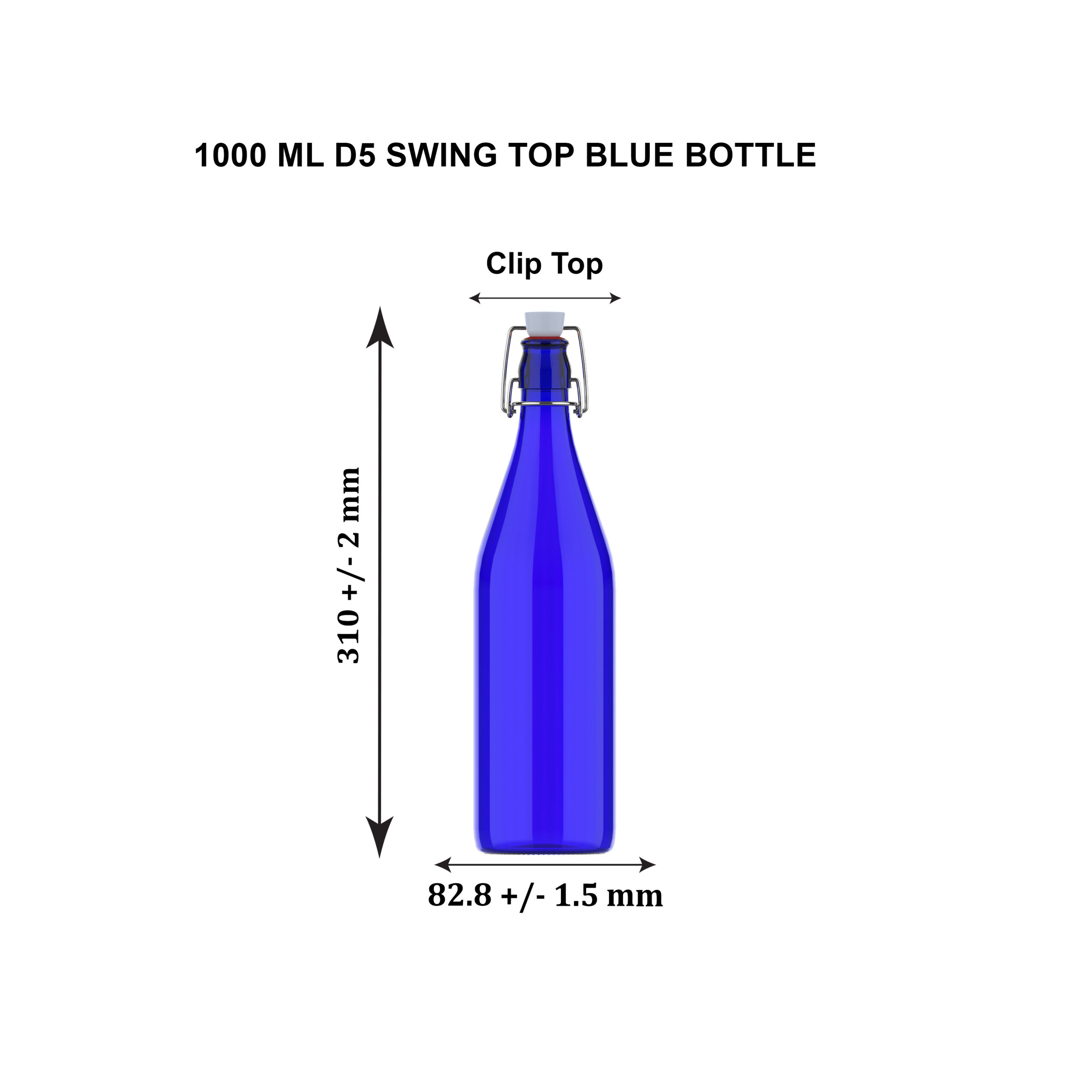1000 ML BLUE WATER SWING TOP - Image 2